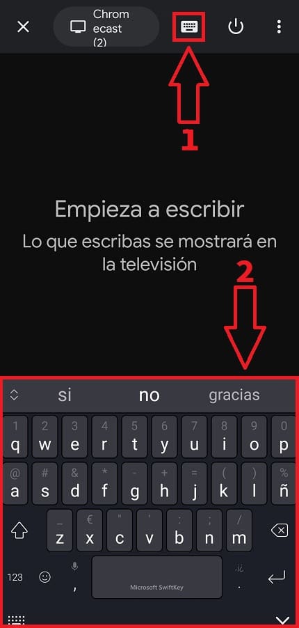 Teclado para Chromecast con Google Tv.