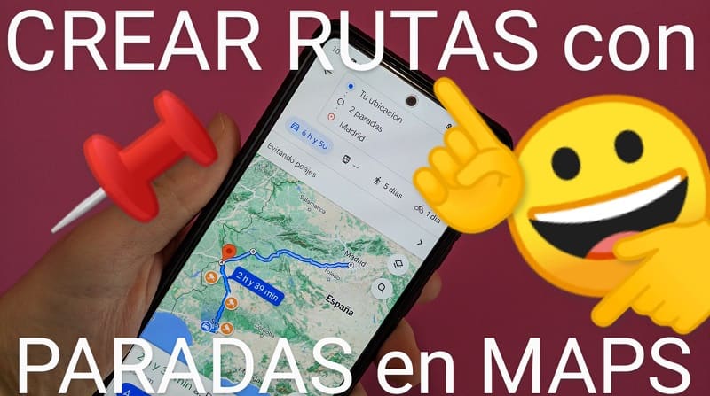 crear una ruta google maps y guardarla.