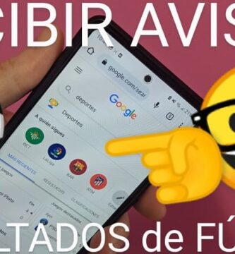 Habilitar las notificaciones de fútbol android.
