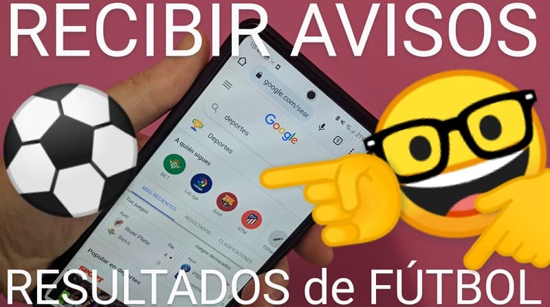 Habilitar las notificaciones de fútbol android.