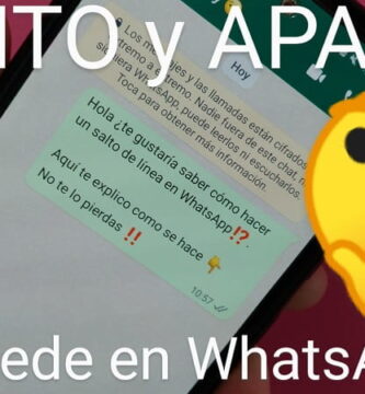 Salto de línea WhatsApp.