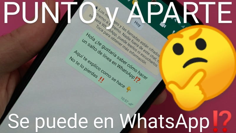 Salto de línea WhatsApp.