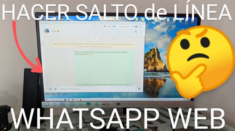 como hacer un salto de línea en whatsapp web.