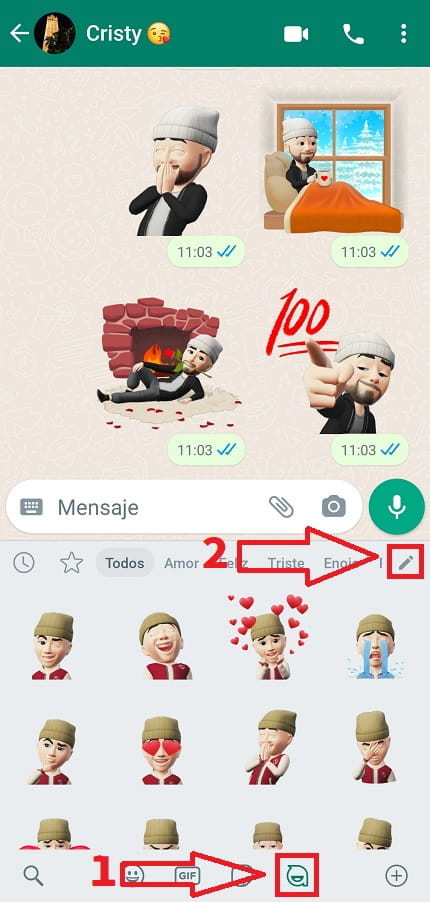 ≫ Cómo Enviar Stickers De Tu Avatar De Whatsapp 2024 