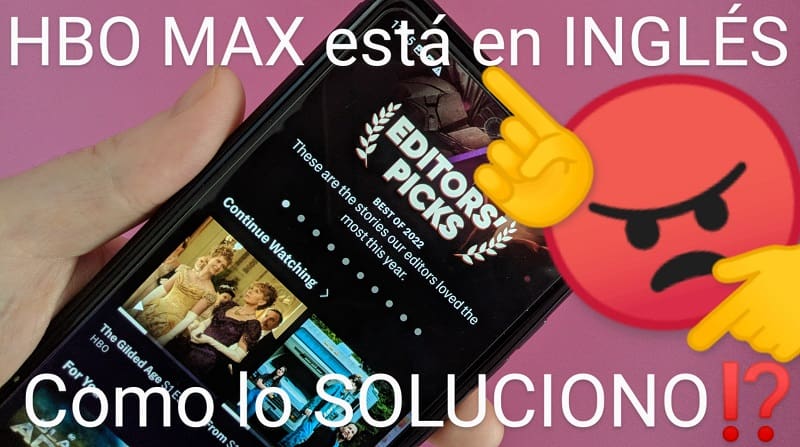 Poner idioma de la aplicación de hbo max en español.