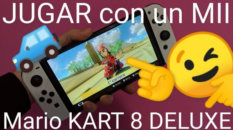 Mii con Mario Kart 8 Deluxe.