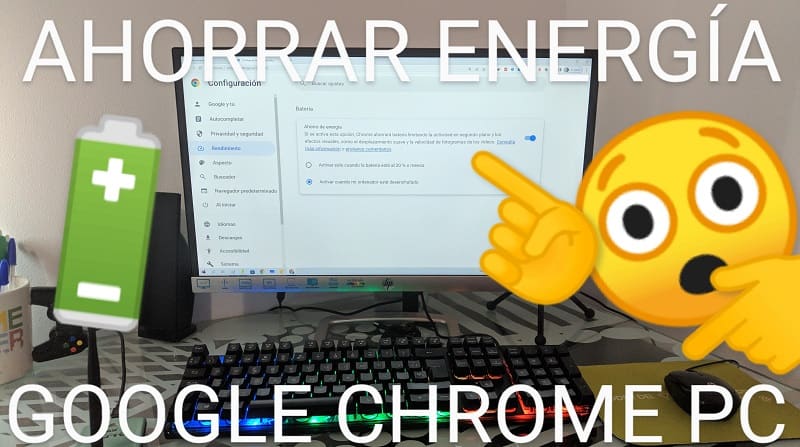 Activar modo rendimiento Google Chrome.