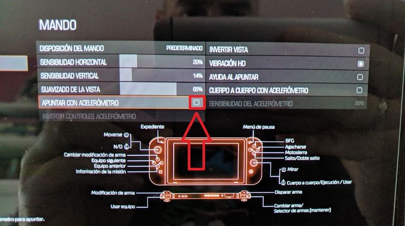 Desactivar Doom 2016 Nintendo Switch.