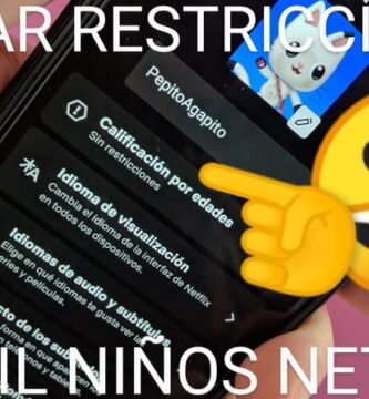 Desactivar restricciones perfil infantil Netflix.