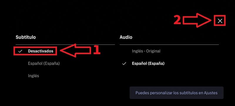 Quitar subtítulos hbo max.