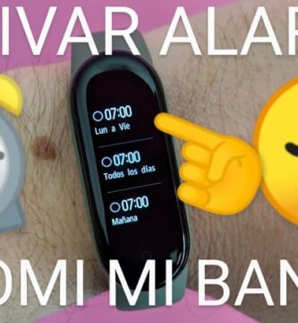 Activar alarma Xiaomi Mi Band.