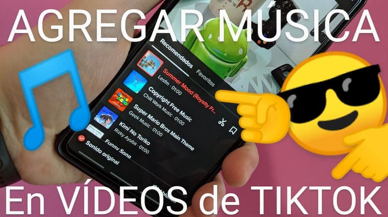 Agregar música a Tiktok.