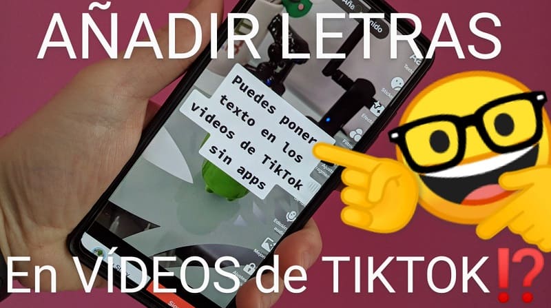 Añadir palabras vídeos de TikTok.