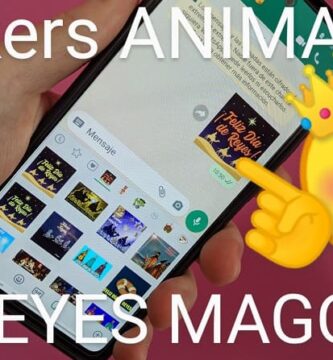 enviar stickers animados de los reyes magos.