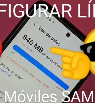 Programar límite de aviso de datos en móvil Samsung.