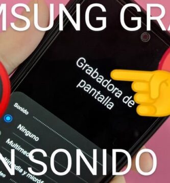 Mi móvil samsung graba pantalla sin sonido.