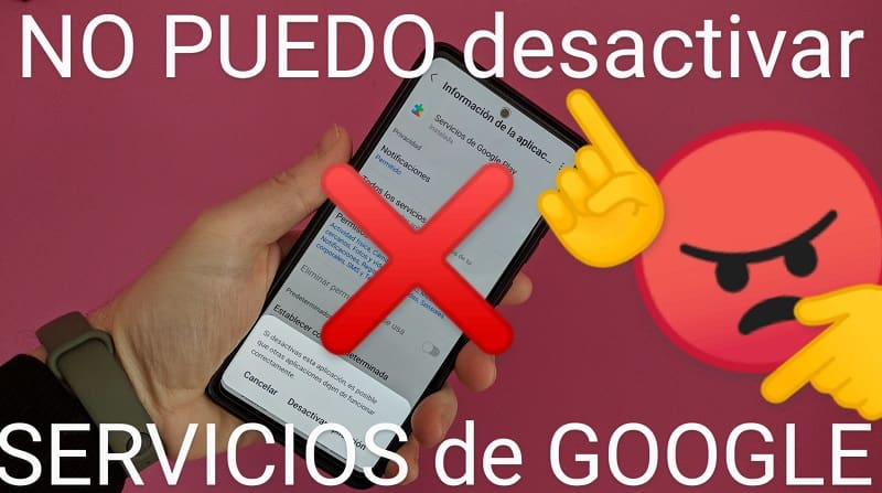 Desactivar servicios de Google Play.