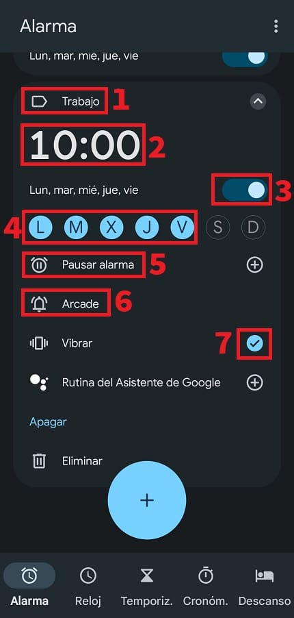 Configurar Alarma en Android.