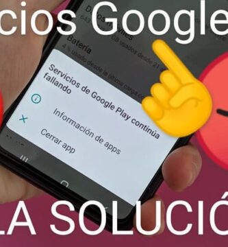 servicios de Google Play continuar fallando solución.