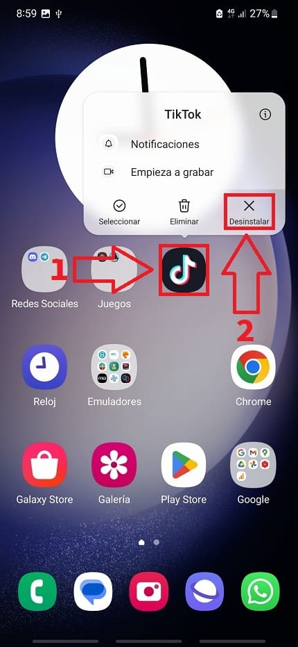 Desinstalar aplicaciones