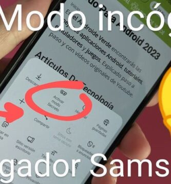 Modo incógnita Samsung navegador.