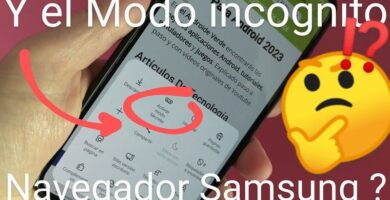 Modo incógnita Samsung navegador.