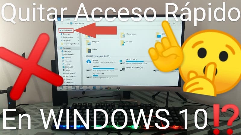 eliminar acceso rápido Windows 10.