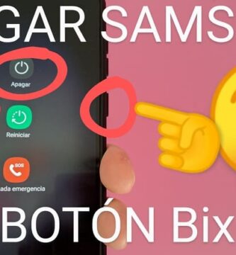 Apagar Samsung con botón de encendido.