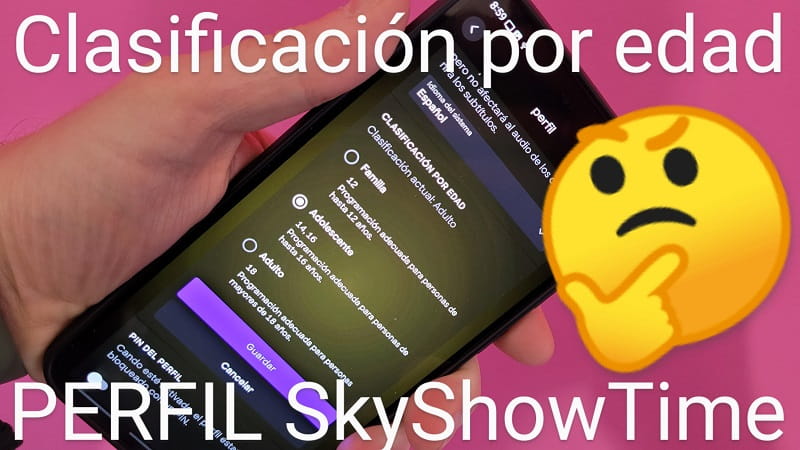 Filtro por edad perfil SkyShowtime.