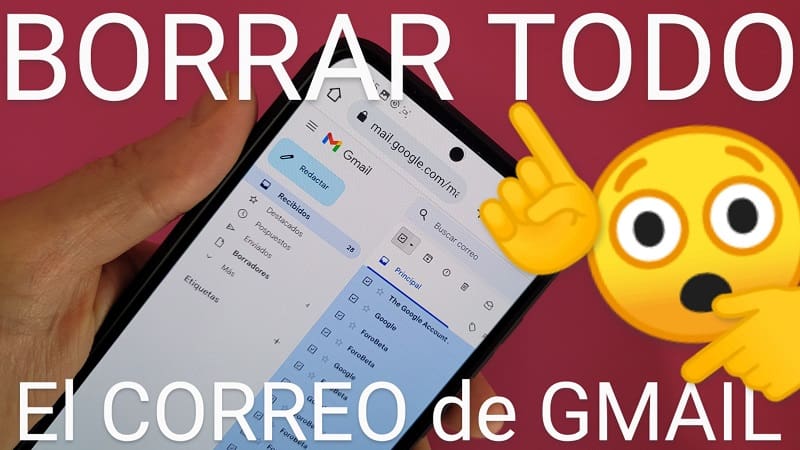 Eliminar todos los correos a la vez gmail desde el móvil .