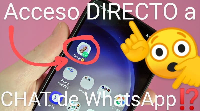 Acceso directo chat WhatsApp.