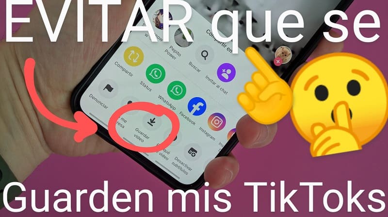 Impedir que TikTok se descarguen mis vídeos.