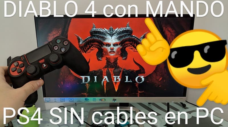 jugar diablo 4 mando dualshock 4 sin cables.