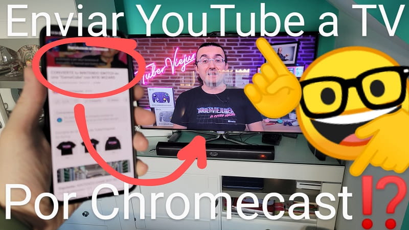 mandar vídeos de youtube a chromecast tv.