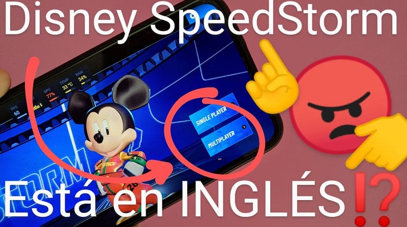 Disney SpeedStorm está en inglés.