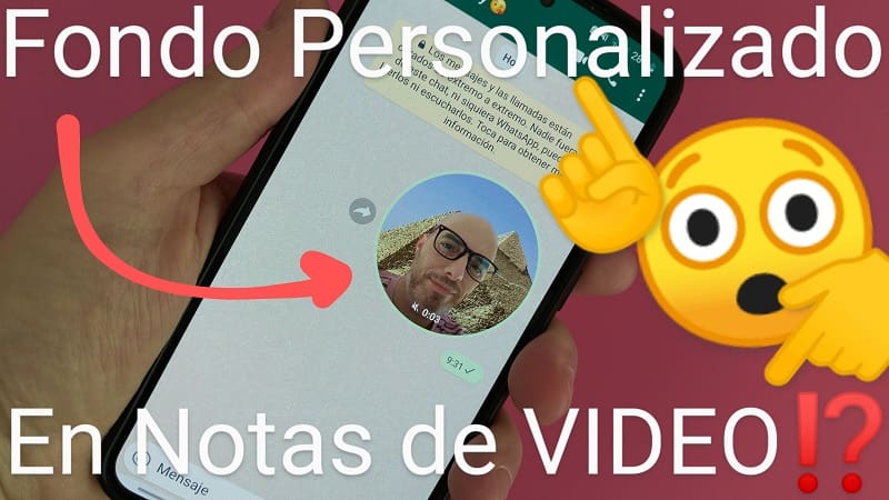 Fondo personalizado notas de vídeo WhatsApp.