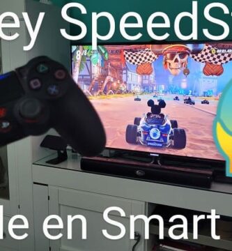 Jugar a Disney SpeedStorm con mando de Ps4 en TV.