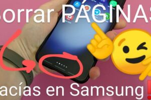 Eliminar paginas vacías samsung.