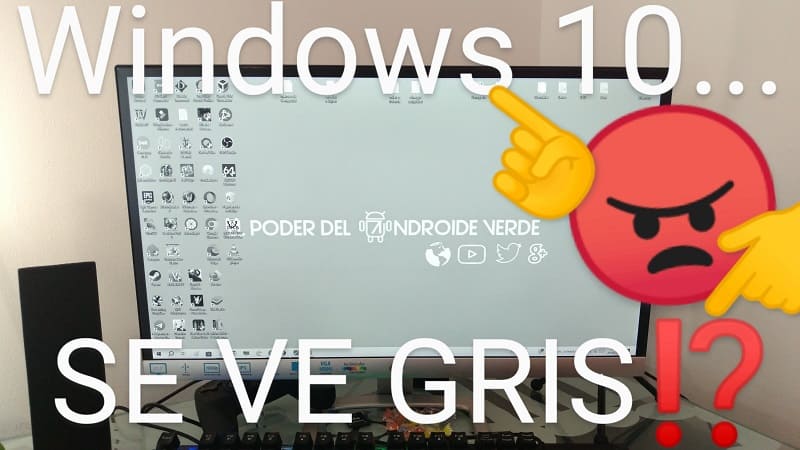 Que hacer si Windows 10 se ve en blanco y negro.