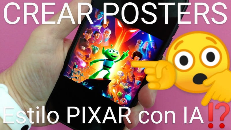 Crear posters de películas al estilo Pixar.