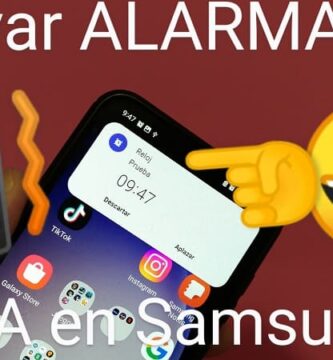 Activar alarma con vibración en Samsung.