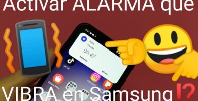 Activar alarma con vibración en Samsung.