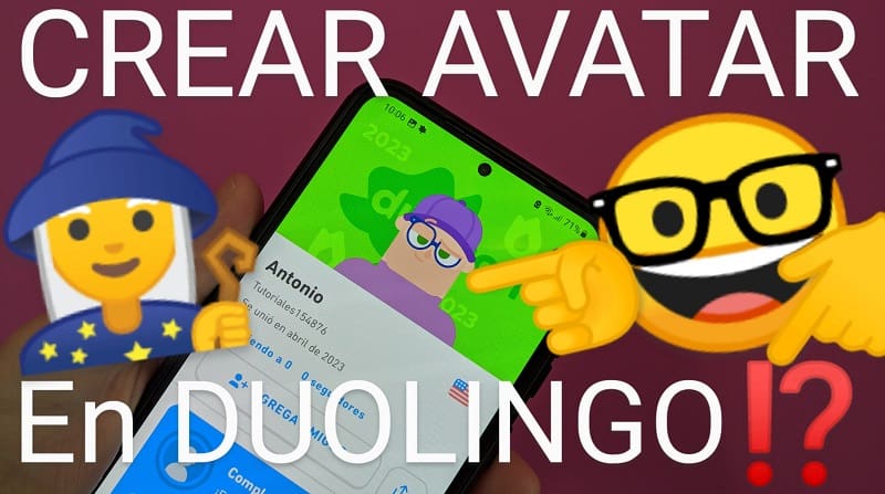 Crear avatar en duolingo.