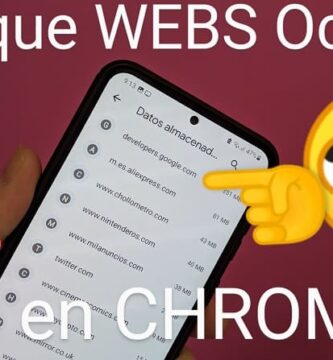 Que webs ocupan más en Google Chrome.