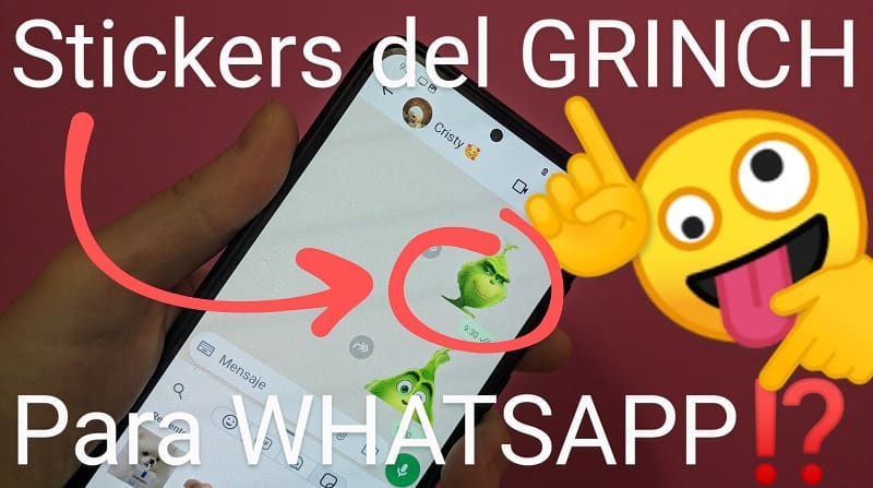 Enviar stickers de el Grinch por WhatsApp.