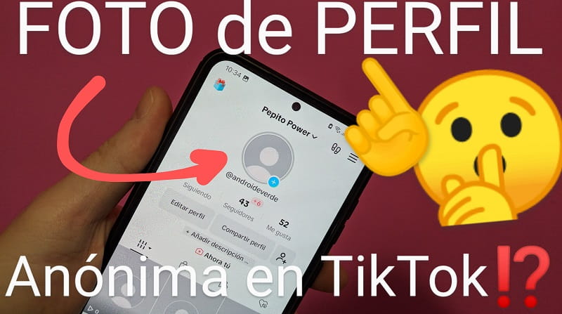 Foto de perfil anónima TikTok.