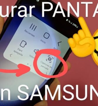 Capturar pantalla samsung con un botón en pantalla.