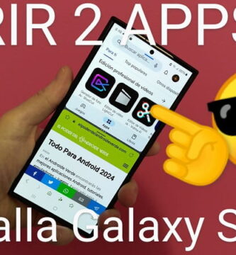Poner 2 aplicaciones en pantalla en Samsung Galaxy S24.