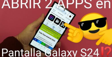 Poner 2 aplicaciones en pantalla en Samsung Galaxy S24.