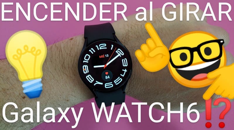 Encender Galaxy Watch6 al levantar la muñeca.